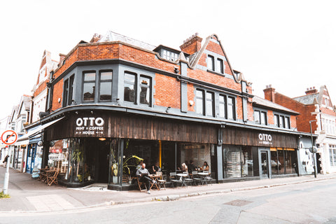 Otto House – Exterior View of Creative Space for Coffee, Apparel, and Printing in Winton, Bournemouth