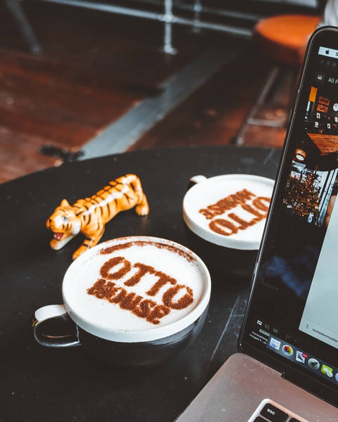 Otto Coffee – Stencil Writing Design for Unique Branding and Café Aesthetic