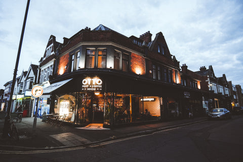Otto Music Night – Building Lights and Decorative Setup for a Vibrant Live Music Event at Otto House on night time
